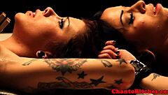 Imagine this lezdom mistress dominating bound submissives in intense bondage sessions