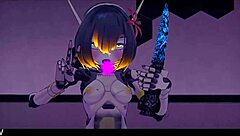 belky the robot gives quick jerk off instructions in anime style