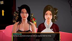 Blonde and brunette in my new family anime fuck