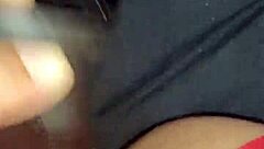 Esposa Brincando Wildly with Huge Dildo at Home