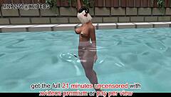 what's hotter than 3d microbikini fun at the pool? uncensor it!