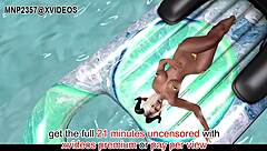 what's hotter than 3d microbikini fun at the pool? uncensor it!