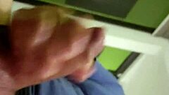 rich jets of hot cum in solo masturbation