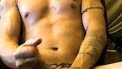 Sext southern man with tattoos gets blowjob and masturbation