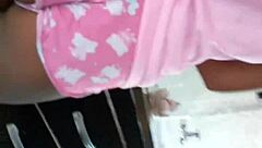 O marido dela foi pro bar e aproveitei pra chavecar a visinha, anal with latina in lingerie