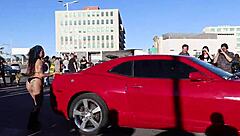 Darleen Davne participates in a car wash event in Calama, part 2