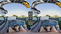 virtual reality video with kimberly snow in the snow