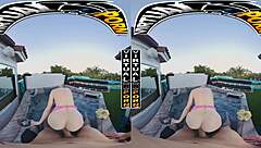 virtual reality video with kimberly snow in the snow