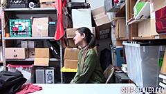 Little skinny criminal teen 18+ sucks cock in roleplay blowjob. She bends over for hardcore group banging with pornstar intensity.