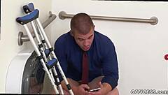 Hairless gay men in HR meeting porn