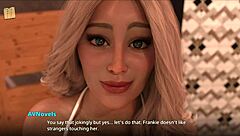 Blonde teen Racheal fingering her big ass in the game until interrupted
