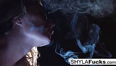 Sexy Shyla Stylez Shows Off Fetish Smoking Skills!