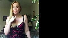 Humiliated Fat Blonde Teased by Femdom's Big Ass