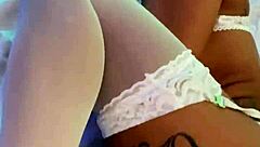 Butt plugged petite cutie Cali Caliente rides in cowgirl and missionary for hard cum in quickie POV