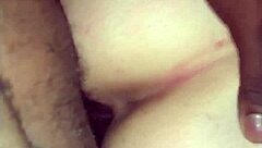 teen takes backshots from big black cock, getting creampied with monster dick pounding her pussy