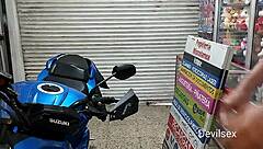 Mature Woman Caught Masturbating Behind Bars, Feeling So Lonely.