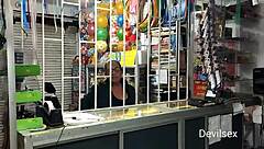 Mature Woman Caught Masturbating Behind Bars, Feeling So Lonely.