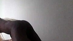 Latino Deepthroats Big Black Shemale Cock with Passionate Ass Play