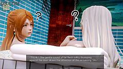 Exploring the academy in this anime game adventure