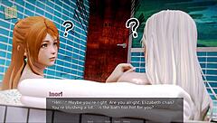 Exploring the academy in this anime game adventure