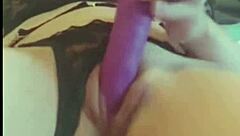 This Spanish blonde milf loves solo play with her toy. Her juicy clit gets all the attention in bed.