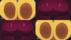 Foxy ass and Chica boobs get horny in anime hentai sex scene.