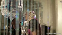 Blonde Fellucia delivers intense blowjob and handjob