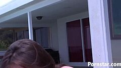 Beverly Hills Amateur Hottie Stripteases and Sucks Outdoors