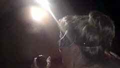 Hey, let's celebrate 4th of July with this masked blonde sucking my big black cock outdoors.