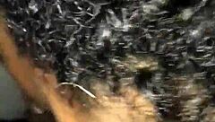 Craving a quick ebony blowjob from a hot couple in POV?