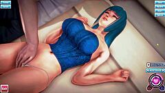 i'm loving this honey select sarutobi yuuki, the 3d blue haired beauty with some errors.