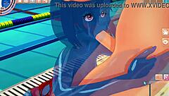 史莱姆女孩3D本子在泳池边狂野激情