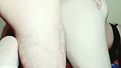 in this close up, the big black cock fingers the clear pussy while masturbating