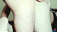 in this close up, the big black cock fingers the clear pussy while masturbating