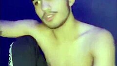 Watch this gay guy cum from solo handjob