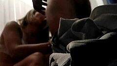 Amateur blonde gives intense blowjob