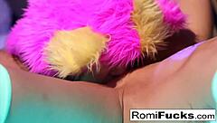 Romi Rain And Dani Daniels Lesbian Fun Under Black-Light!