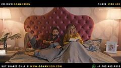 Two very wet blondes lying down at ggmansion