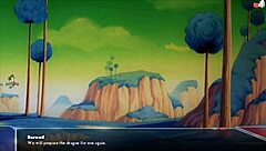 dragon ball divine adventure part 43 with goddess giving an epic tit job in anime style.