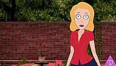 Beth Smith from Rick and Morty in wild hentai blowjob action?