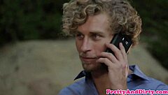 Fantasy storyline features tattooed redhead femdom model riding reverse cowgirl in close-up, wearing heels for full movie.