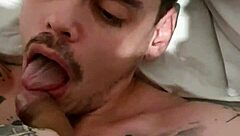 Incredible Big Cock Sucked Raw in Bareback Gay Action
