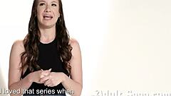 From Catholic roots to pornstar, this brunette slams her hairless pussy solo.