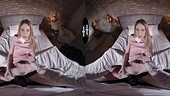 Exploring freedom in a dark VR room.