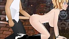 Bowsette in a hentai porn game scene.