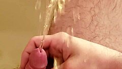 Golden Shower Scene with Shaved Old Man and SMALL COCK Action