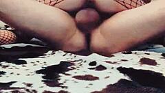 Beautiful wife in erotic lingerie gets a hot anal fuck on cam