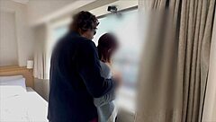 I can't believe I had wild sex with a Japanese milf in a glass room