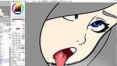 a speed drawing of miss fortune from league of legends in hentai style