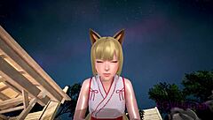 the helpful fox senko-san in maid cosplay costume